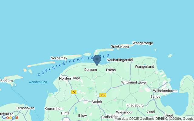 Kaart met locatie Nationale Park Hamburgisches Wattenmeer